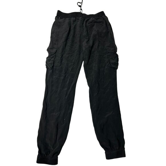 Cynthia Rowley Black 100% Silk Drawstring Cargo Pants Womens Size US 4 - Picture 2 of 9